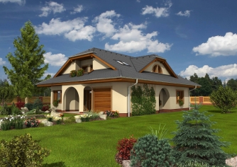 Geräumiges Einfamilienhaus mit großem Untergeschoss und Garage.